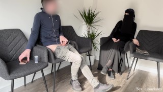 public dick flash in a hospital waiting room gorgeous muslim stranger girl caught me jerking off 3