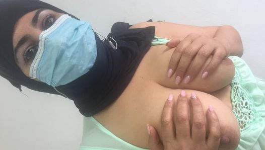 tunisian wife speaks badly and masturbates her pussy pulling her breasts she wants girls and men 3