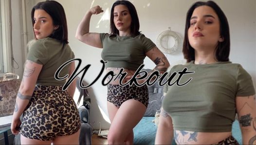 lymphotic exersize tattooed model bouncing boobs 3