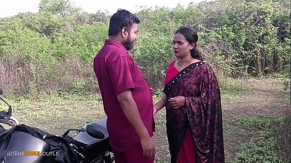indian wife deepthroat blowjob and doggystyle sex in open outdoor jungle 3